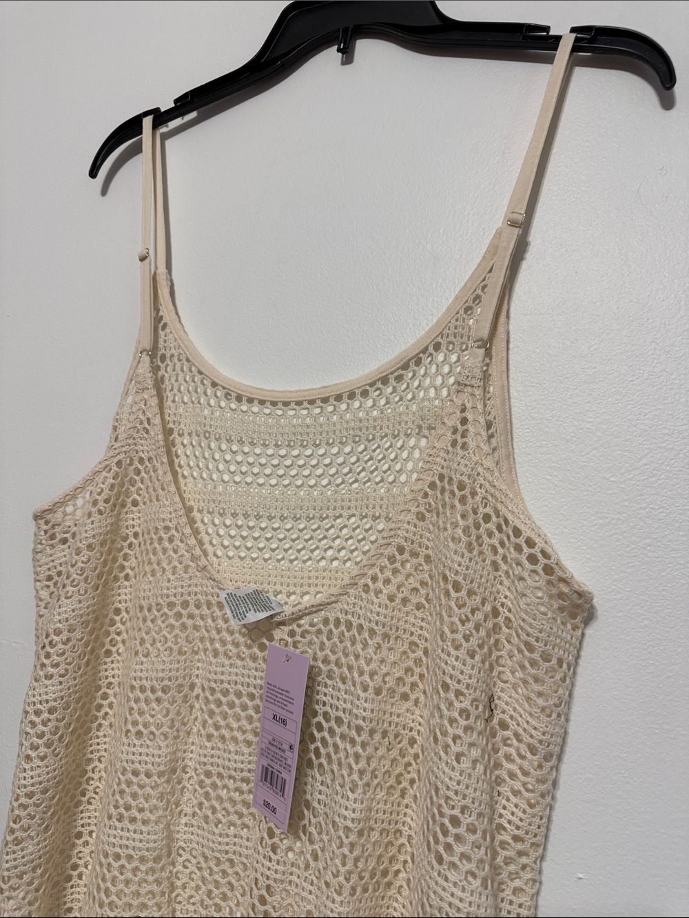 Wild fable cream crochet swim cover-up NWT XL - Picture 10 of 10